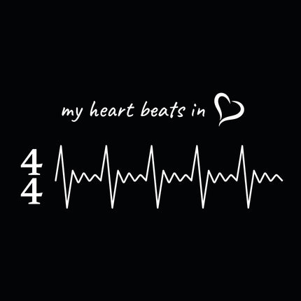 my heart beats in… 4/4 - women's heavyweight t-shirt