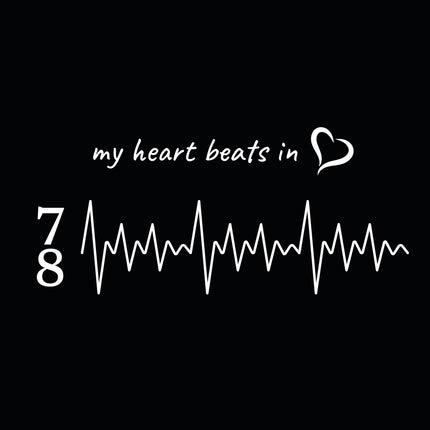 my heart beats in… 4/4 - women's heavyweight t-shirt