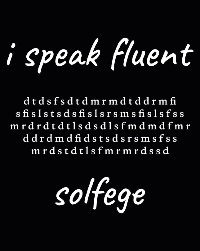 i speak fluent… solfege - Bach - unisex t-shirt