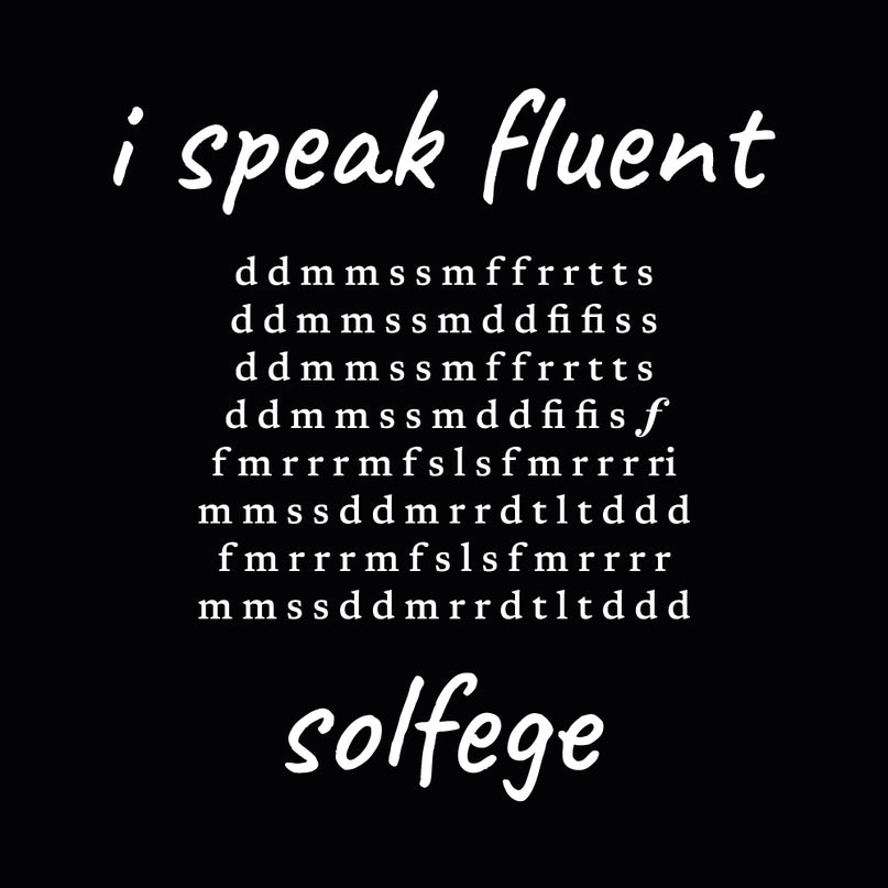 i speak fluent… solfege - Haydn - unisex t-shirt