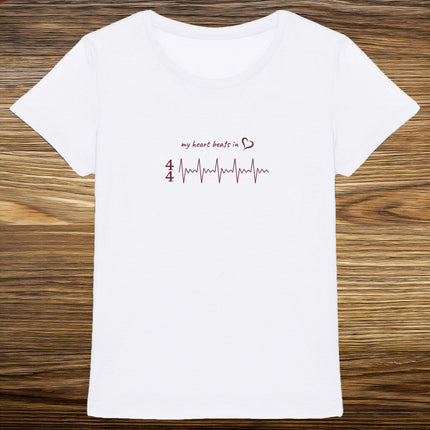 my heart beats in… 4/4 - women's heavyweight t-shirt