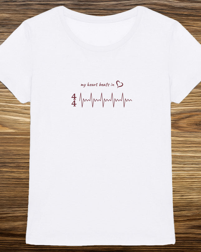 my heart beats in… 4/4 - women's heavyweight t-shirt