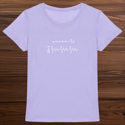 my heart beats in… 4/4 - women's heavyweight t-shirt