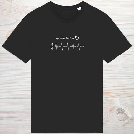 my heart beats in… 4/4 - unisex t-shirt
