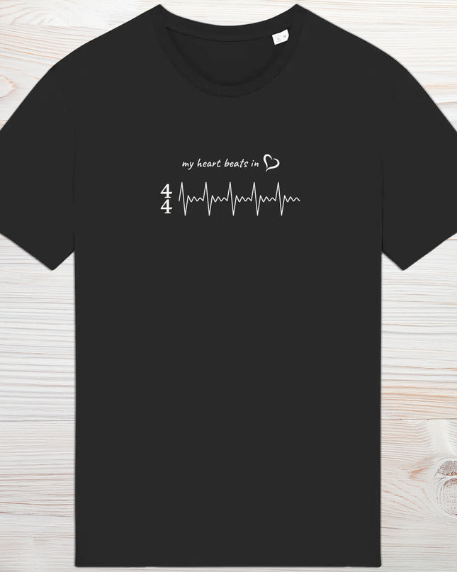 my heart beats in… 4/4 - unisex t-shirt