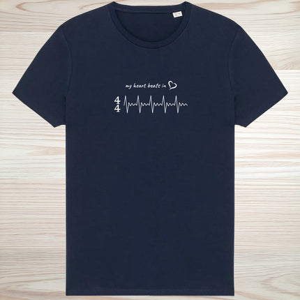 my heart beats in… 4/4 - unisex t-shirt