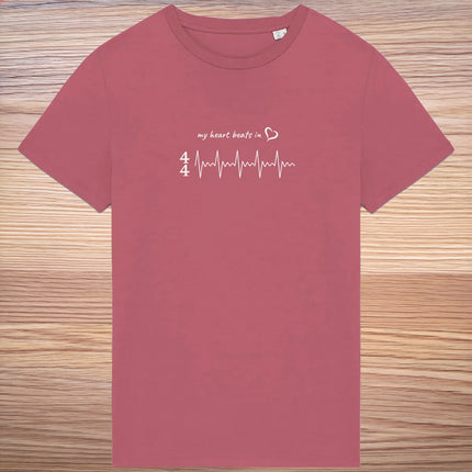 my heart beats in… 4/4 - unisex t-shirt