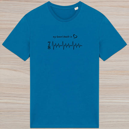 my heart beats in… 7/8 - unisex classic t-shirt