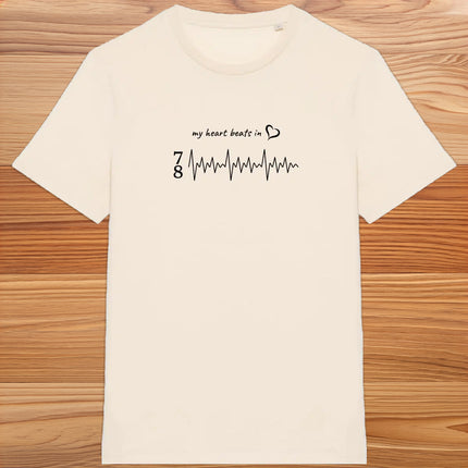 my heart beats in… 7/8 - unisex classic t-shirt