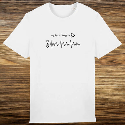 my heart beats in… 7/8 - unisex classic t-shirt
