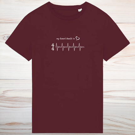 my heart beats in… 4/4 - unisex t-shirt