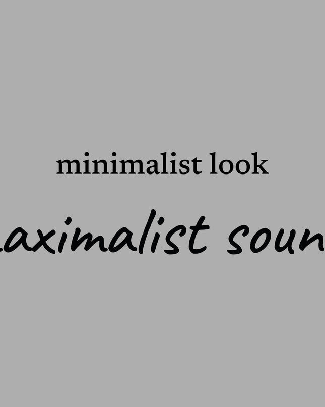minimalist look... maximalist sound - unisex t-shirt