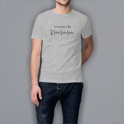 my heart beats in… 7/8 - unisex classic t-shirt