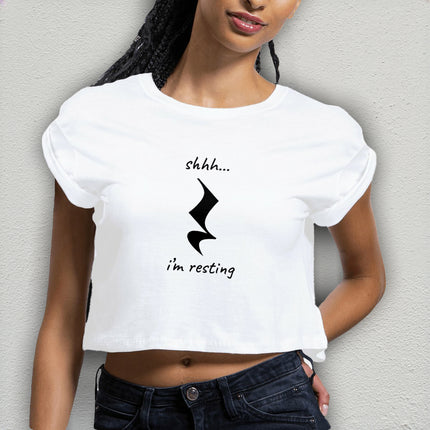 shhh... i'm resting - women's crop top