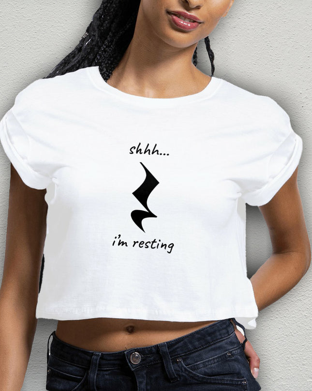 shhh... i'm resting - women's crop top