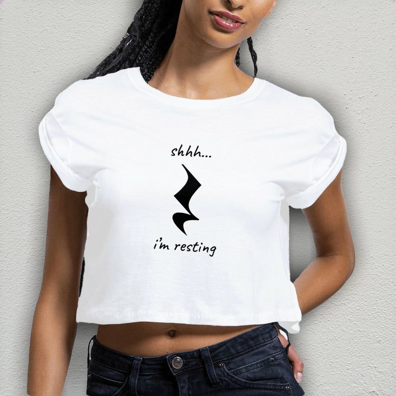 shhh... i'm resting - women's crop top